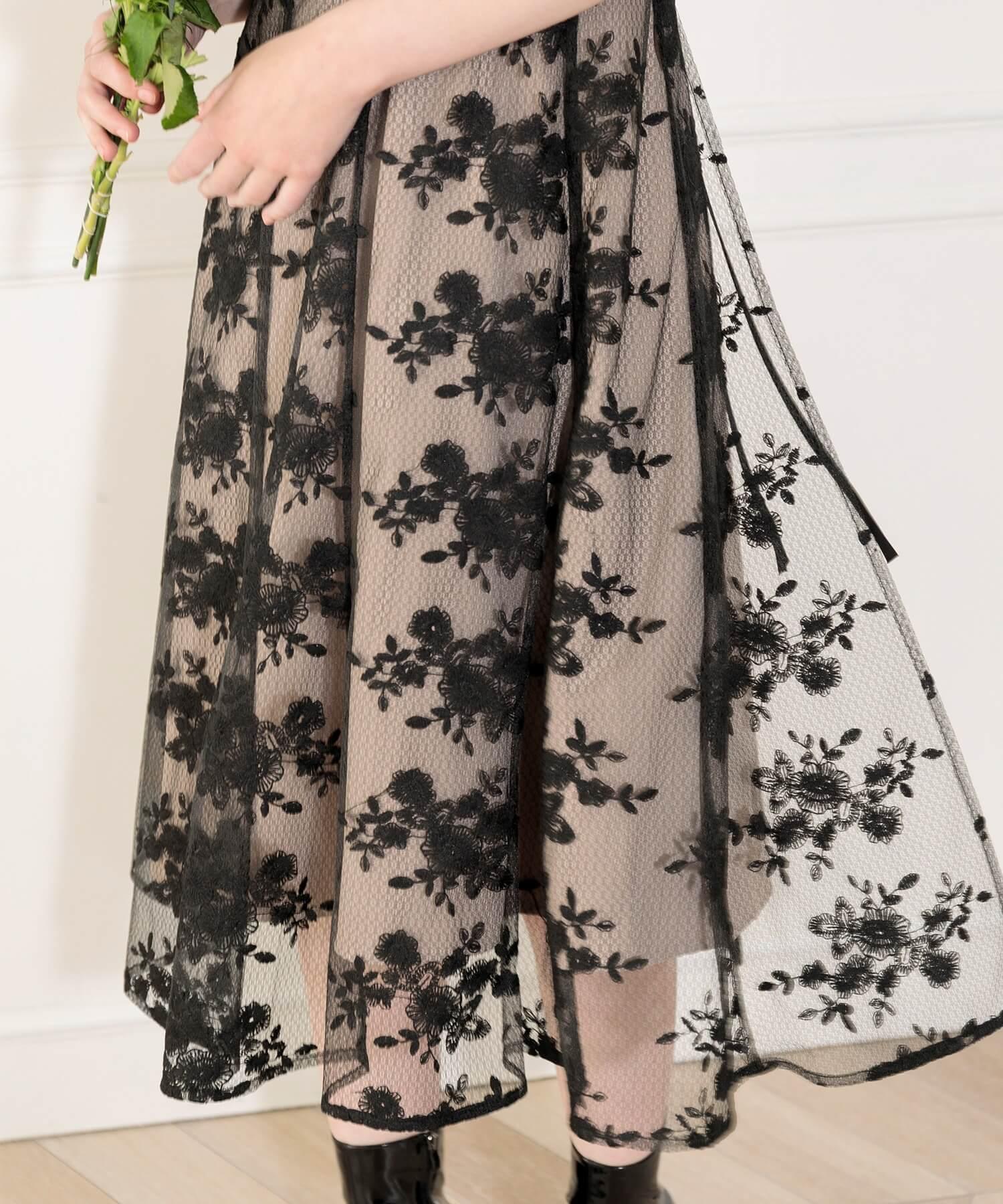 当日発送】花柄バックリボンワンピースセットアップワンピース結婚式ドレス