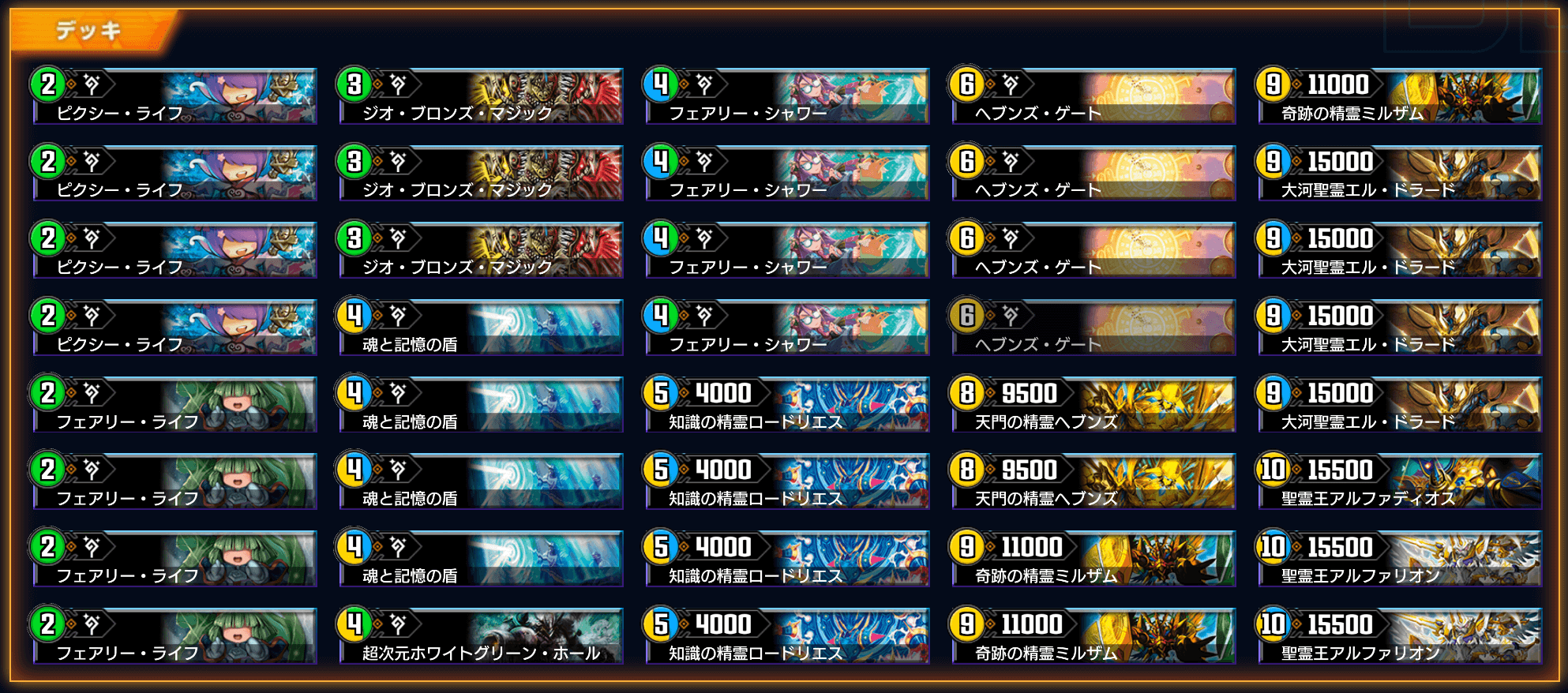 デュエマ トリーヴァアルファディオス デッキ パーツ スリーブ付き