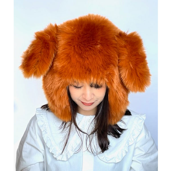 ハンドメイドベア(イギリス天然モヘア)全長34cm くまちゃん帽子つき