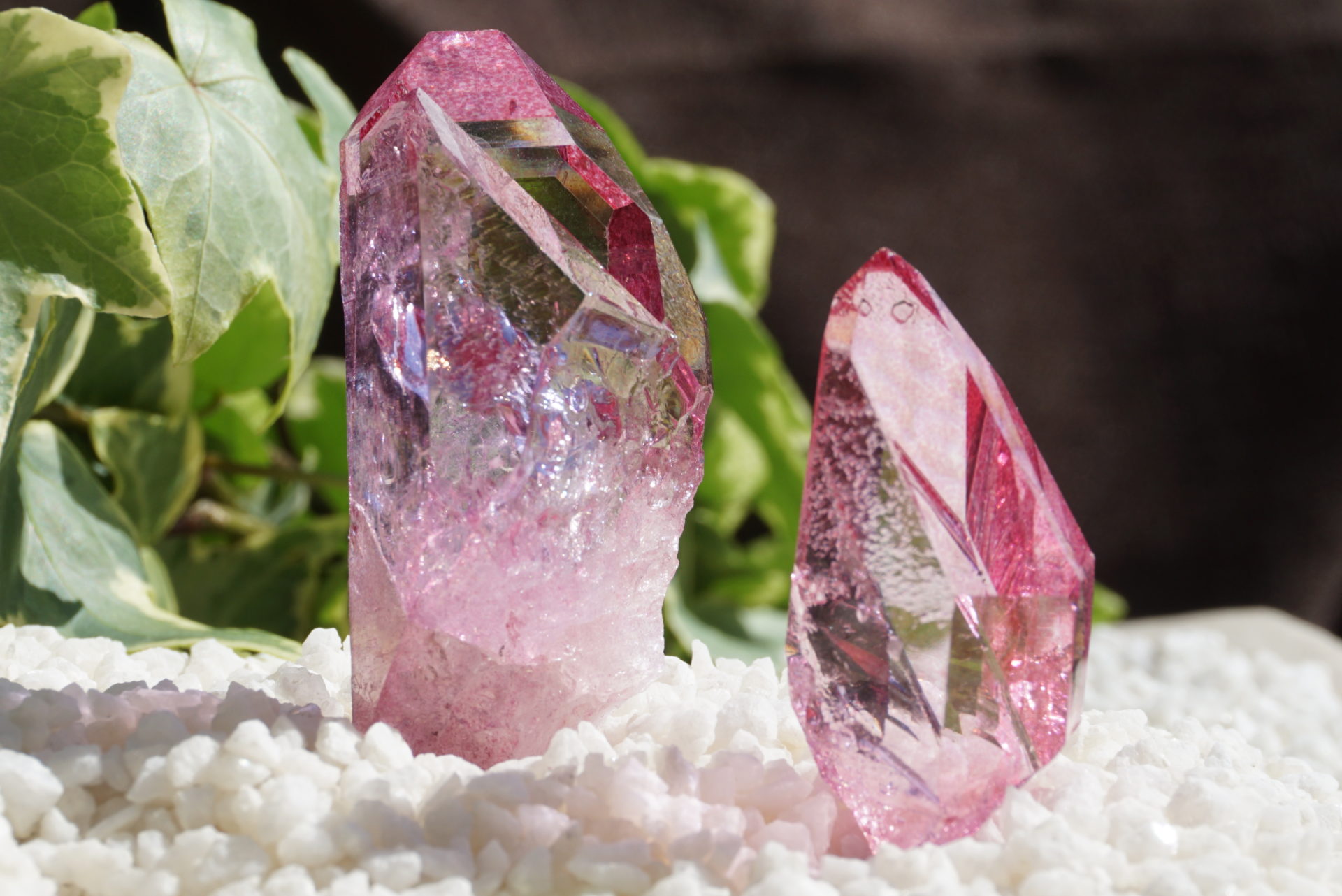 ルビーピンクオーラクォーツクリスタル