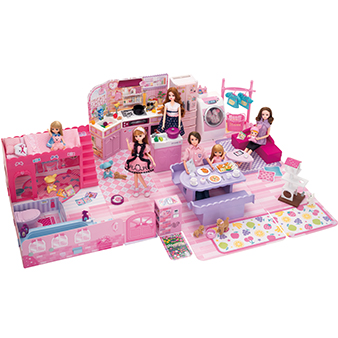 リカちゃんハウス、冷蔵庫、洗濯機、ひろびろキッチン、プリンちゃん