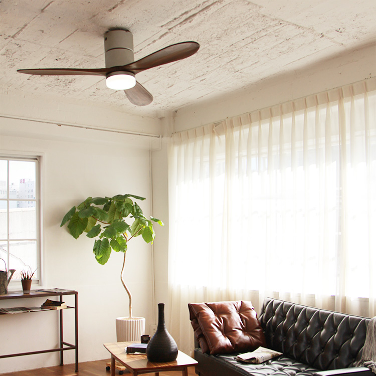 Modern Collection LED シーリングファン REAL wood blades (昼白色