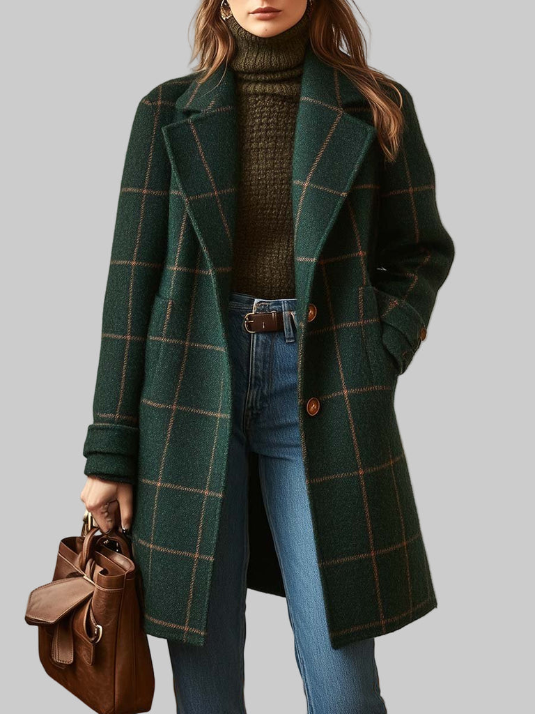 Victoria - RETRO CHECKERED TWEED COAT – Lipora-Mayfair