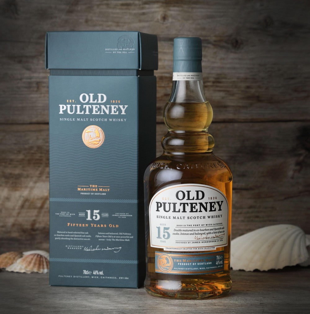 Old Pulteney 15 Year Old Single Malt Scotch Whisky 70cl (46