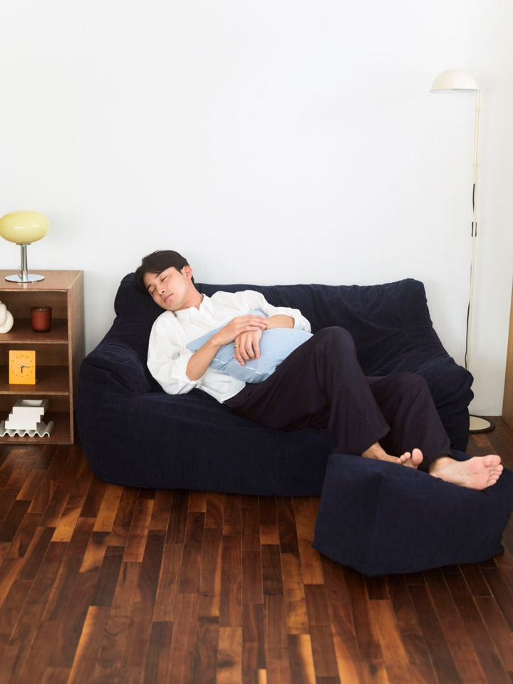 LOOSY2人掛けビーズソファ Dark Blue｜2人用ソファ おしゃれ