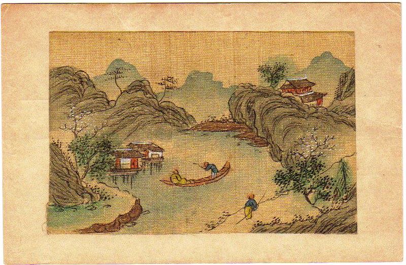 中国絵画 山道 Old Chinese painting 中国絵画 山道 Old Chinese