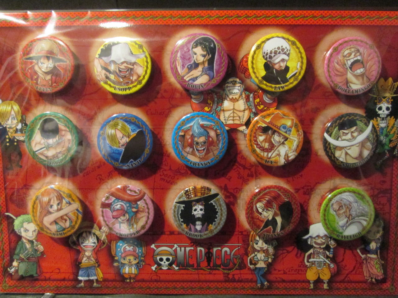 ワンピース ジャンプフェスタ 2014 缶バッジ セット 原作 ロー エース