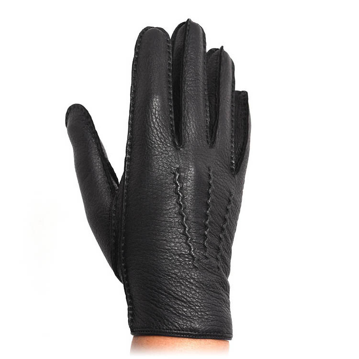 鹿革グローブ】デンツ 15-1102 ディアスキン×アンラインド BLACK