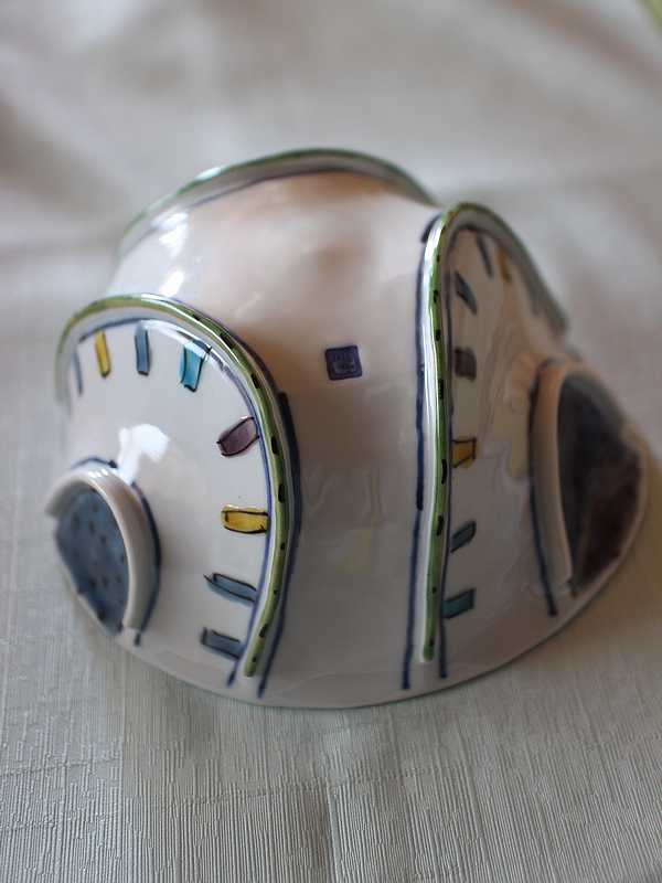 九谷焼・磁器工房白象／山下一三】羽根カップ（雲・ドット） 九谷焼