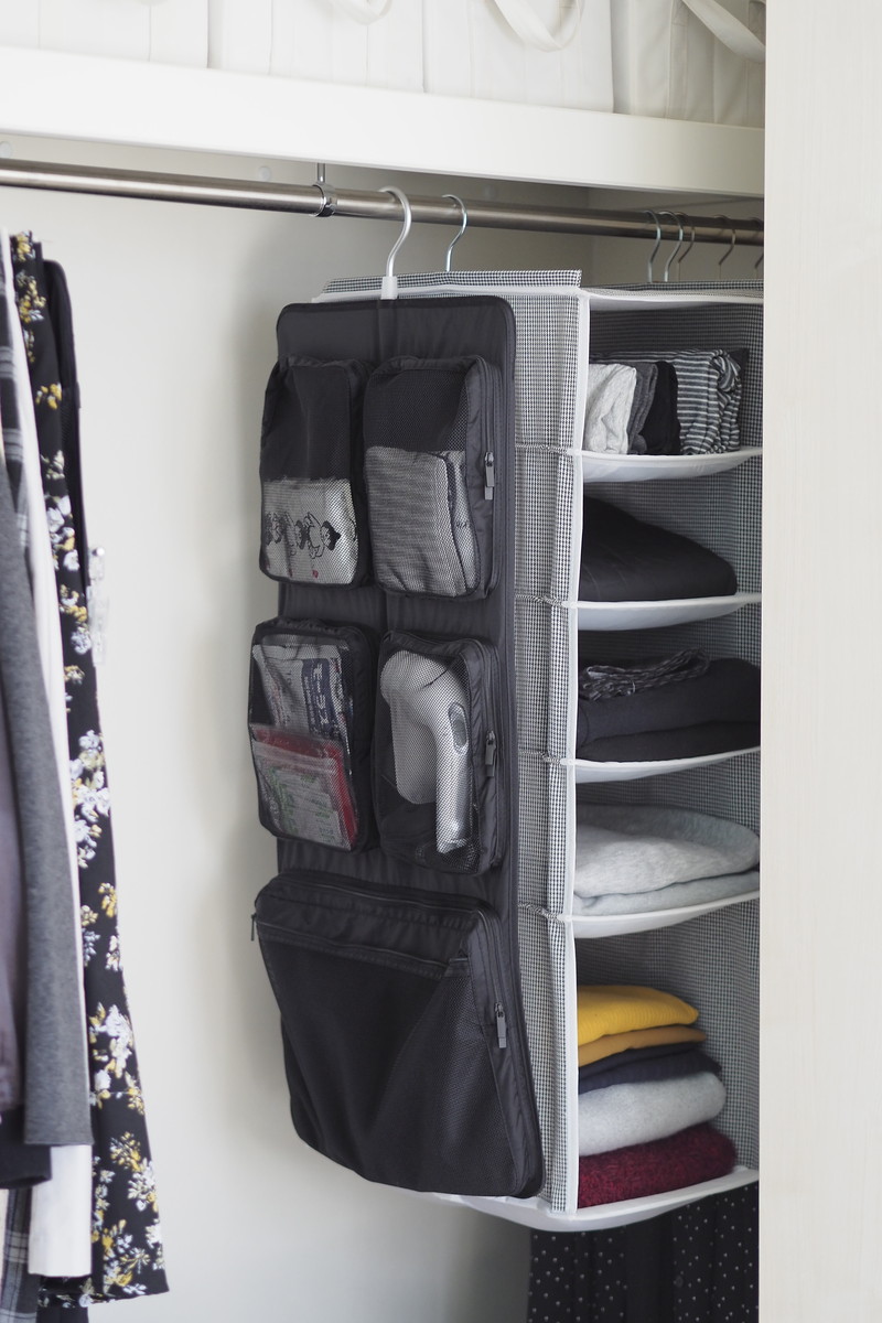 無印良品 MUJI 吊るせる収納 2種○ファスナー付ポケット○持ち手付ポケット