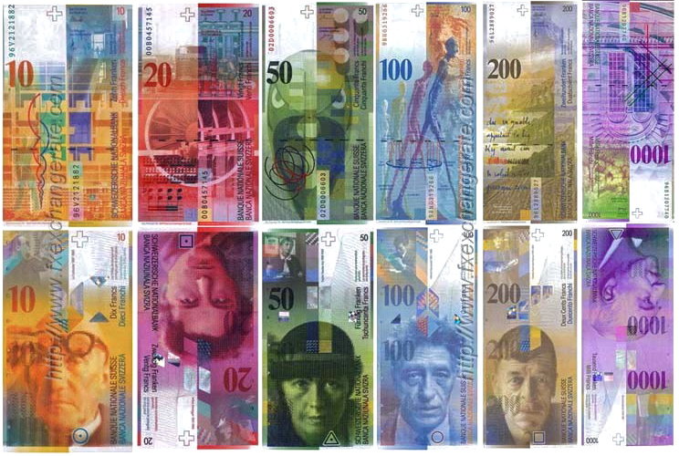 旧スイスフラン紙幣 150CHF 第8シリーズ 旧スイスフラン紙幣 150CHF 第