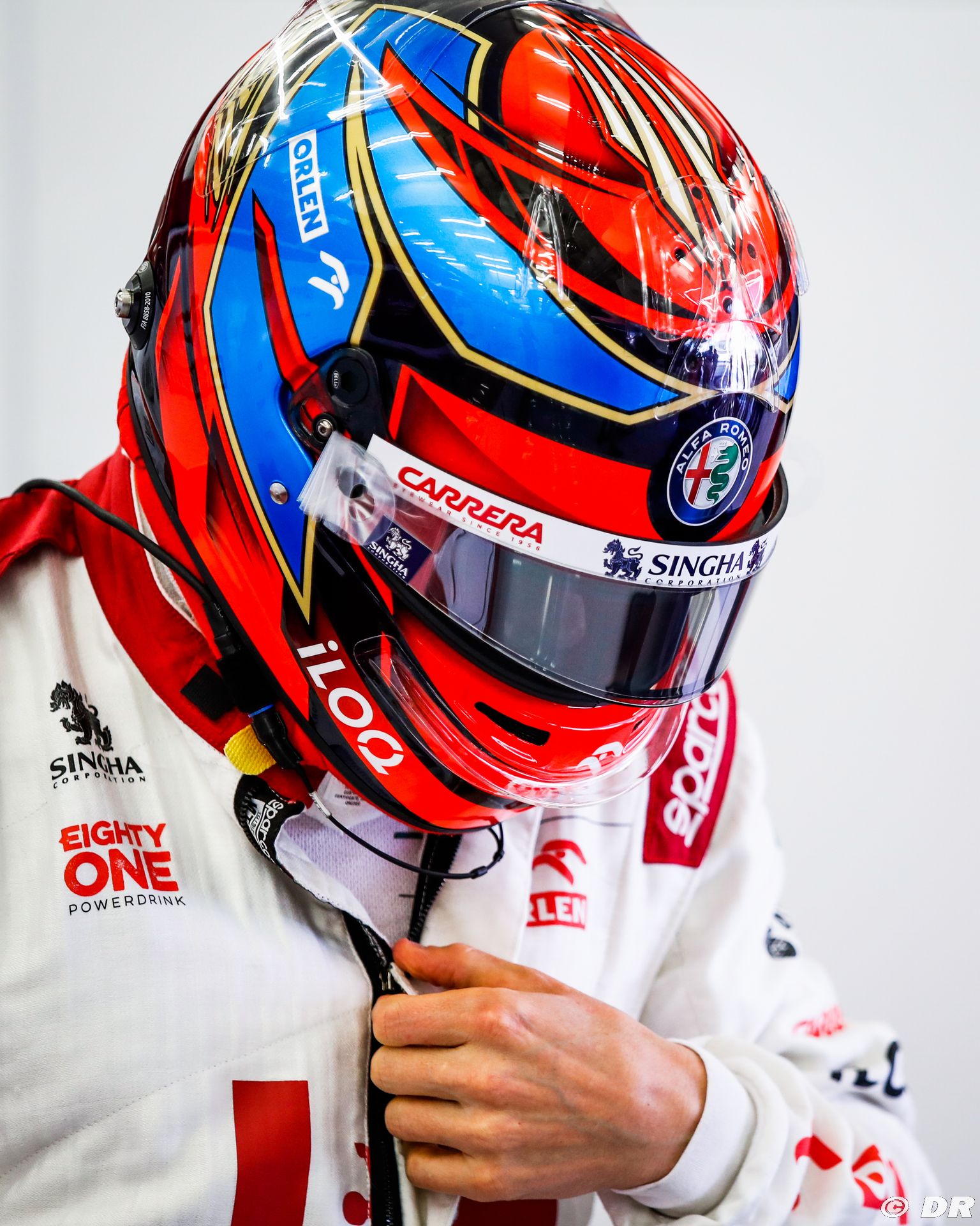 K.ライコネン 1/2 ヘルメット 2021年 イモラGP K.ライコネン 1/2