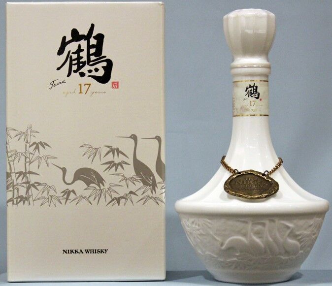 新品未開栓】ニッカウィスキー 鶴 陶器瓶 古酒 ※ボトル液漏れあり 新品