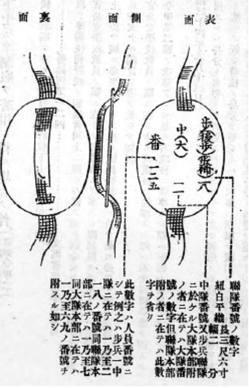 旧日本軍認識票 大日本帝国陸軍 認識票(歩一五 中九