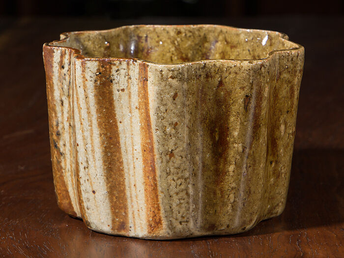 北大路魯山人作織部焼手鉢黒田陶々庵識箱MR6736