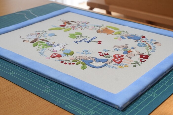 刺しゅうでつくるピーターラビットの世界】「額縁」を手作りしました