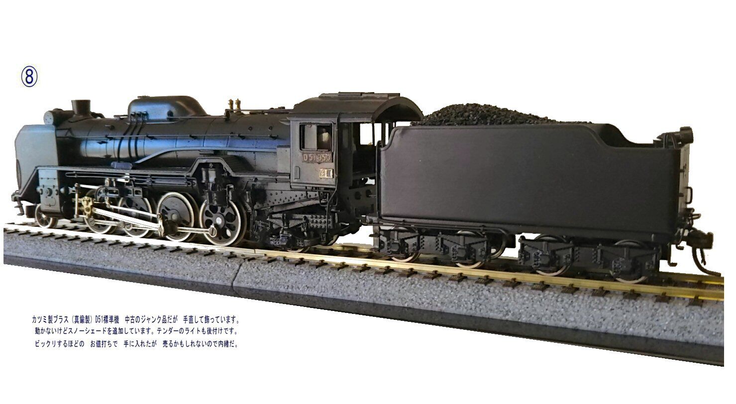 HOゲージ 蒸気機関車 D5123 国鉄 D51 23 スーパーナメクジ 動作確認済