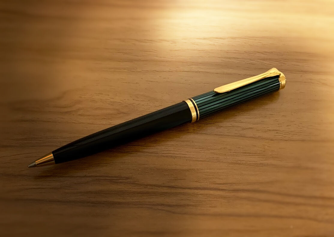 ペリカン ボールペン スーベレーン K600 緑縞 新仕様 高級ボールペンの