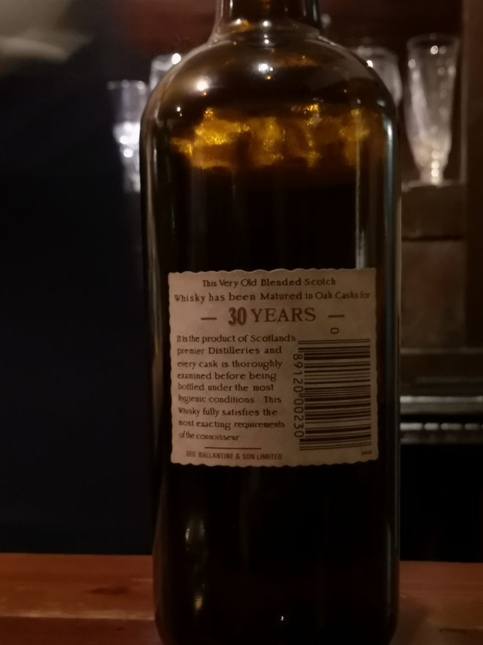 バランタイン 30年 1980年代後期 VERY OLD BLENDED表記 アメリカ向け