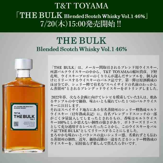 T&T TOYAMA ザ・バルク Vol.1 46% リリースとスペース配信告知 : くり