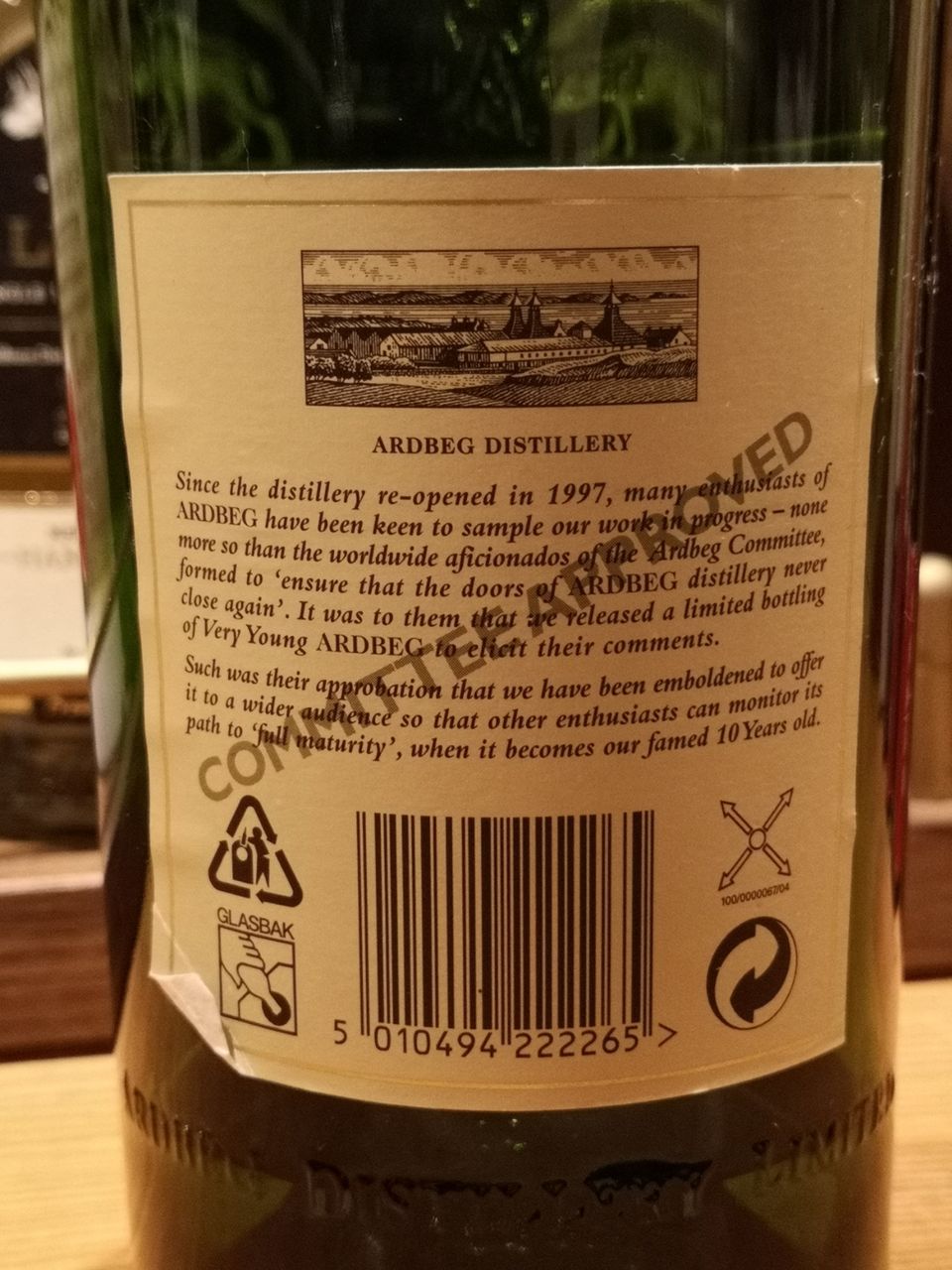 アードベッグ ベリーヤング 1998-2004 58.3% : くりりんのウイスキー置場
