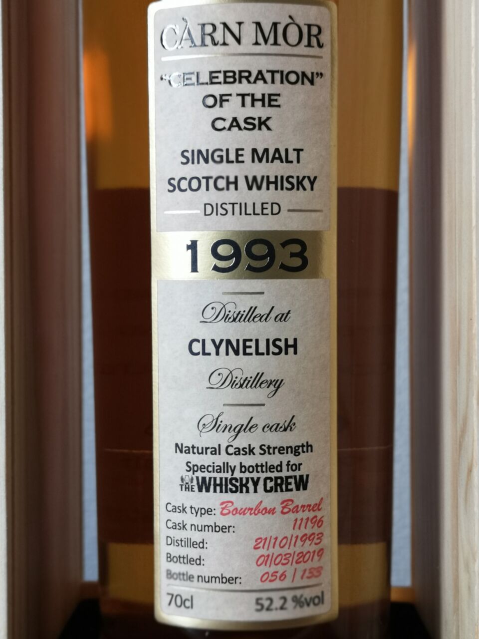 クライヌリッシュ 25年 1993-2019 for TWC 52.2% #11192 : くりりんの