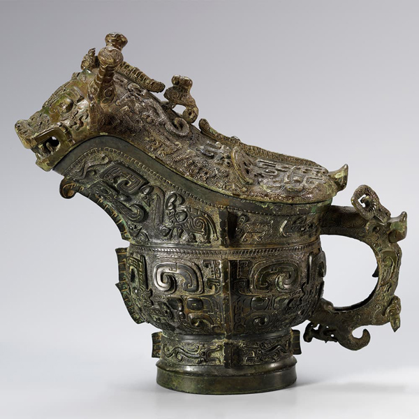 中国古美術 青銅器 禮器 簋 食器 銘文 龍耳 唐物 骨董 彫刻 時代物