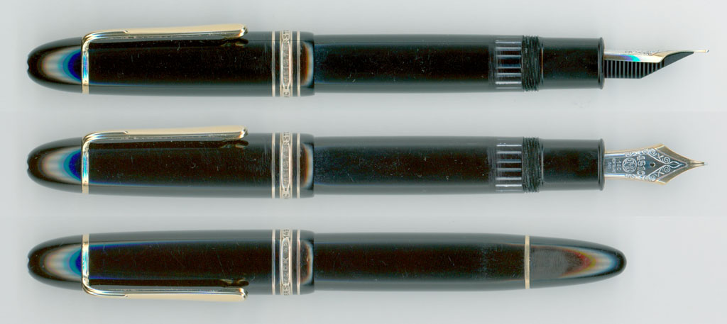 モンブラン 146 万年筆 中白 B 太字 エボナイト芯