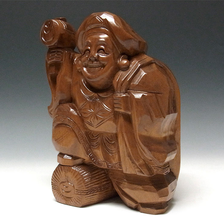 道祖神、石仏、愛情道祖神、相対道祖神、倉田辰彦作、全高20センチ