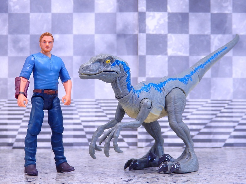 マテル ジュラシック・ワールド 3.75インチ ブルー & オーウェン