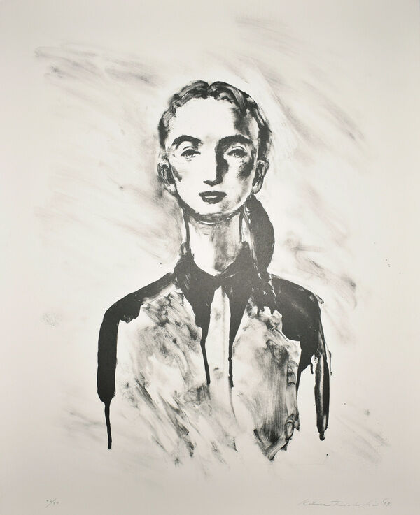 舟越桂The mirror in the distance 遠い鏡1993年