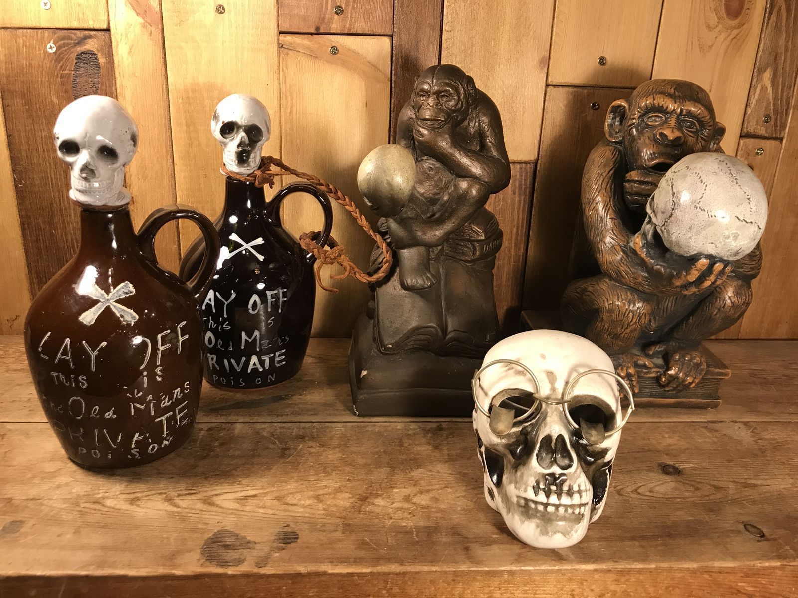 陶器製のスカル、ポイズンボトル50～60'sビンテージアイテムをネット