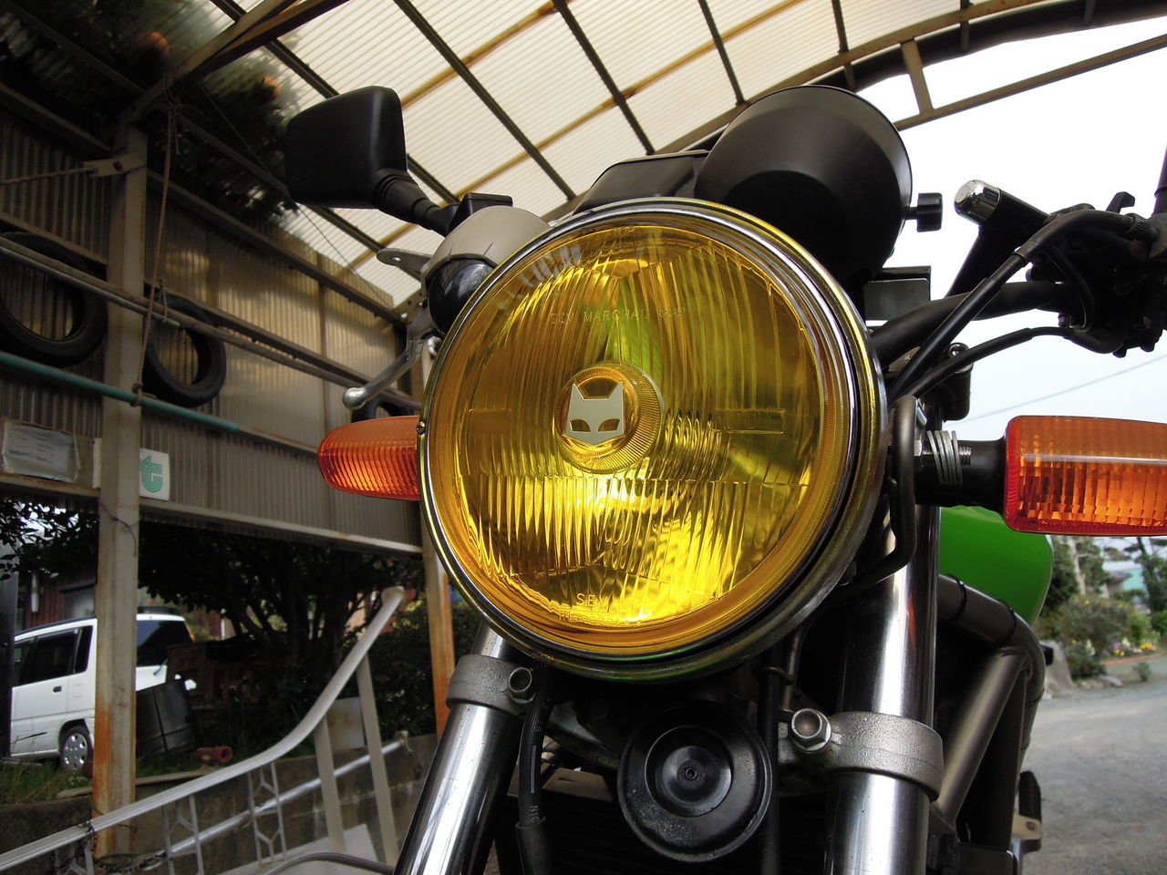 カワサキ ZRX400-2 マーシャル ヘッドライト 889 イエローレンズ