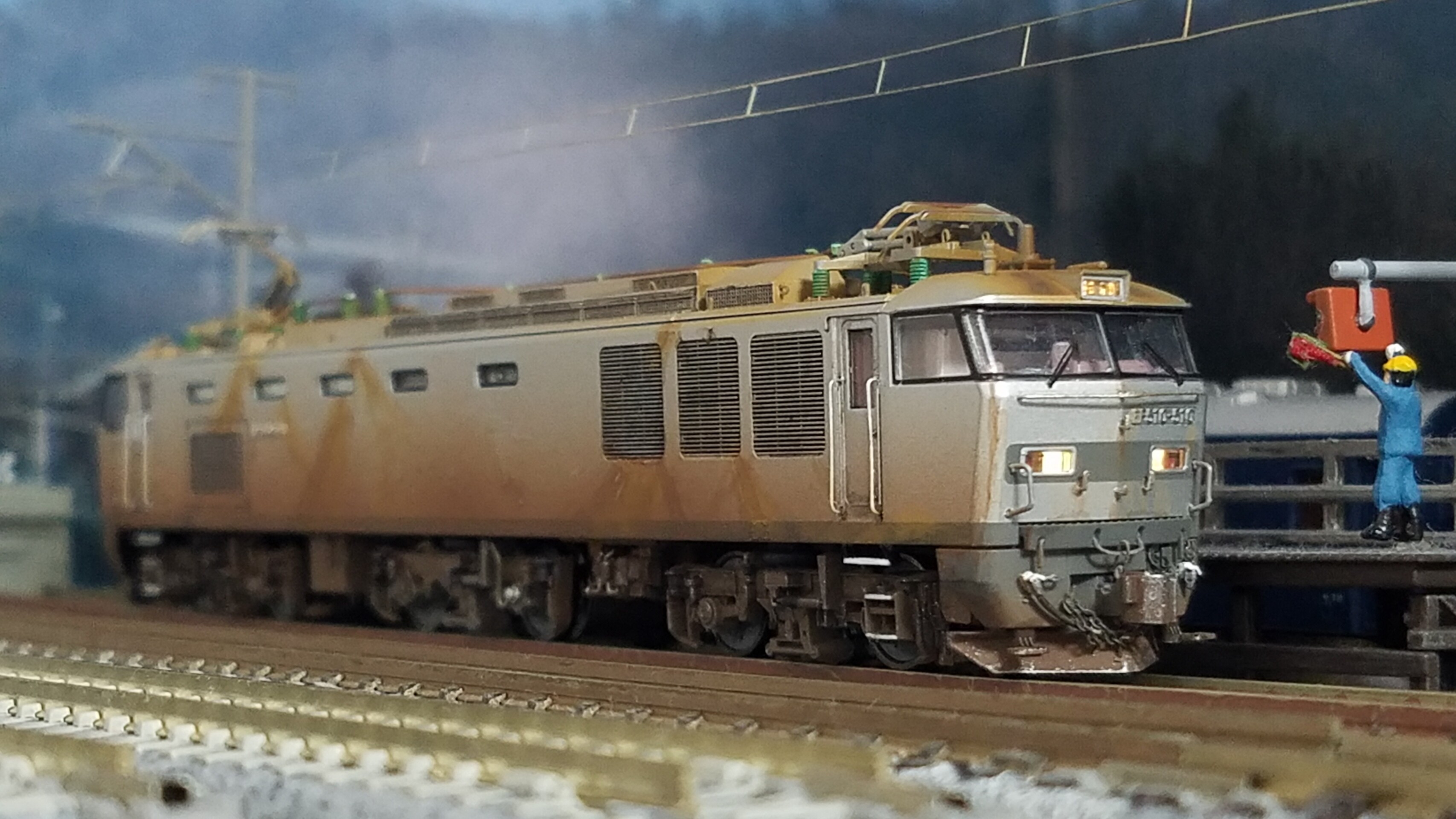 KATO EF510 JR貨物色(銀)ウェザリングディテールアップ