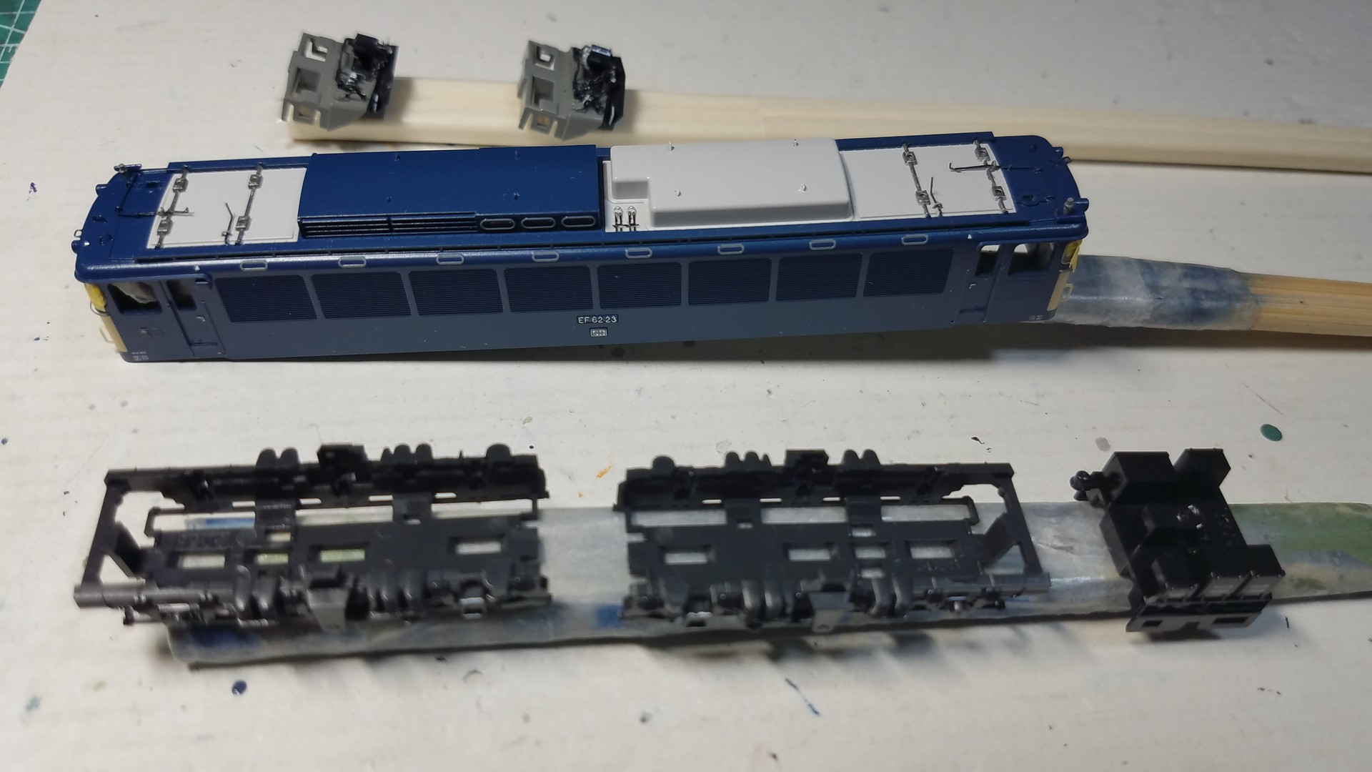 Kato 3058-1 EF62前期形の加工整備 その3 完工 : （仮称）東北本線 岩