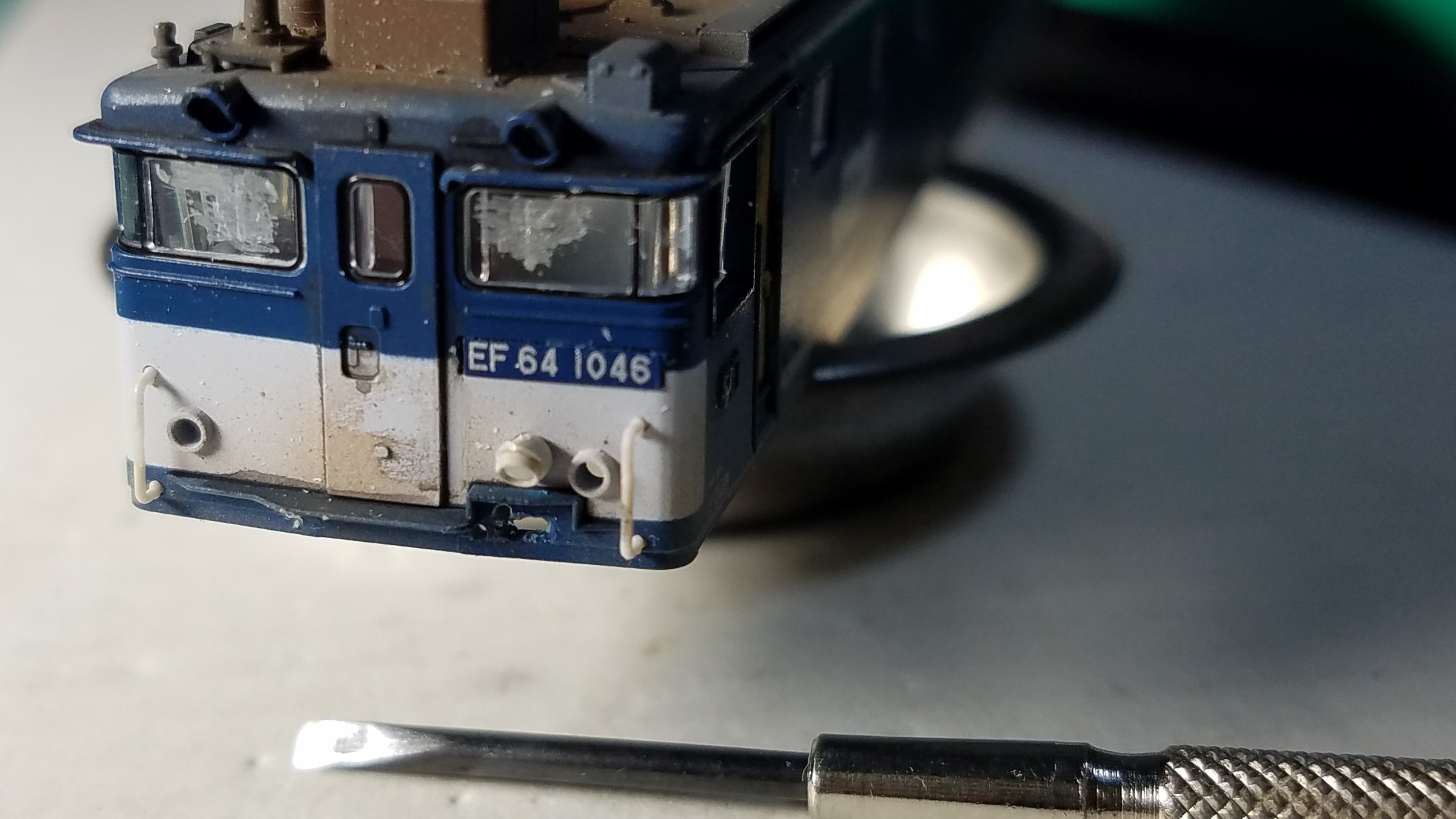 Kato 3023-5 EF64 1000 JR貨物 広島更新色タイプの追加加工整備 その①