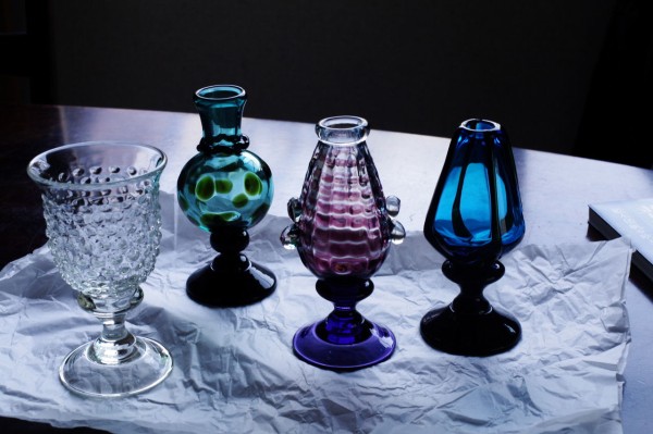 船木倭帆 ワイングラス ガラス Vintage Japanese Folk Art: ワイン