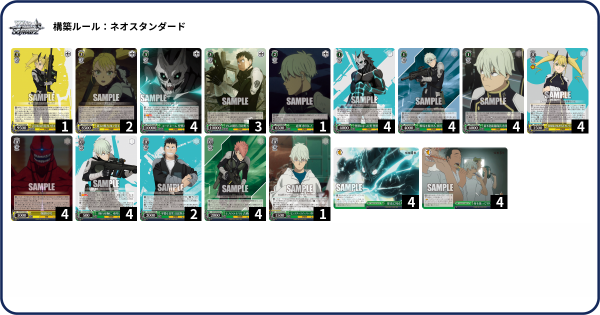 WS】怪獣8号【デッキ】8扉構築 ヴァイスシュヴァルツ 怪獣8号 8扉 デッキ