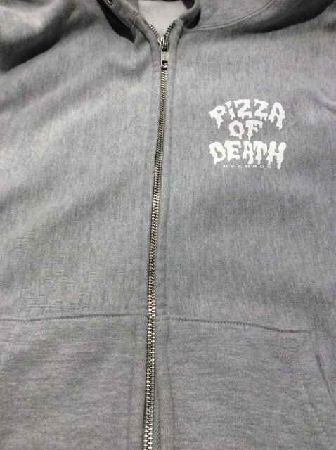 PIZZA OF DEATH グレー フードパーカー S PIZZA OF DEATH HOODIE KEN