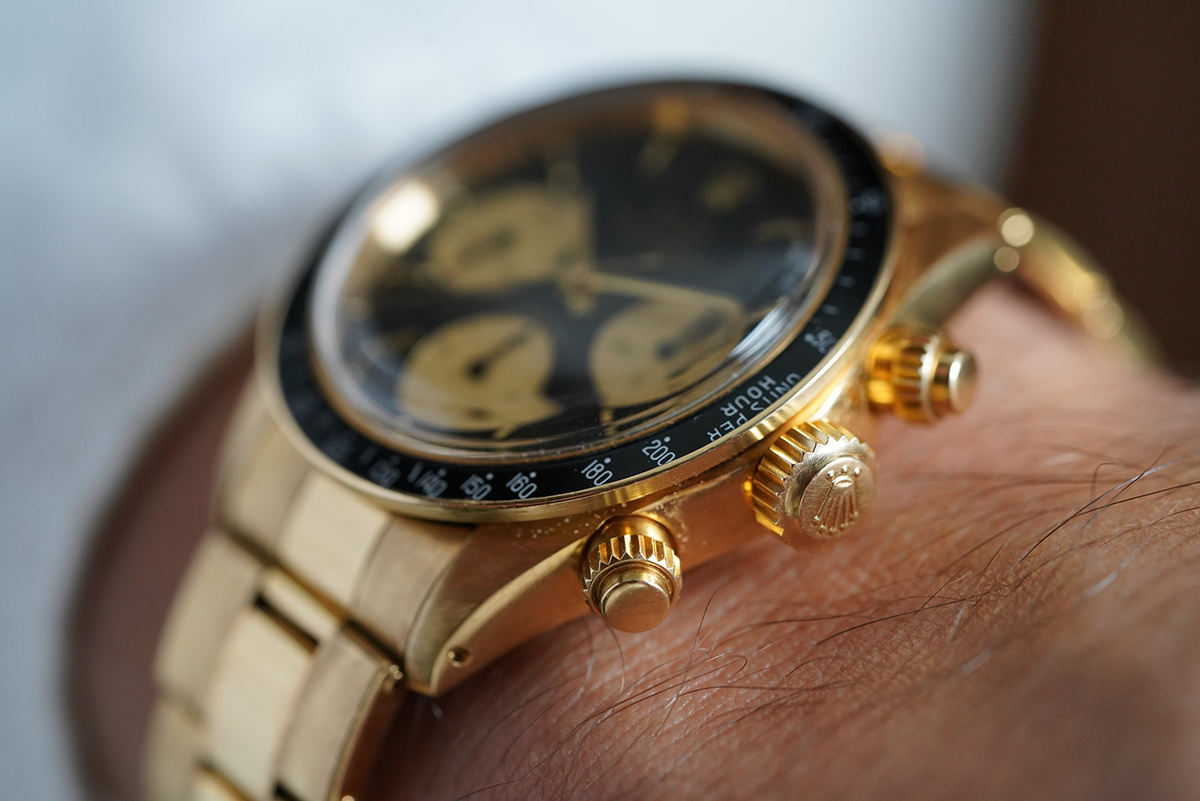 美しく枯れたエイジングが光る 18K イエローゴールド製 ROLEX DAYTONA