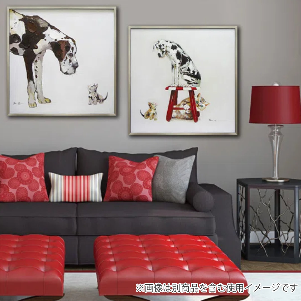 オイル ペイント アート「ベスト フレンド」 （ 絵画 絵 アート