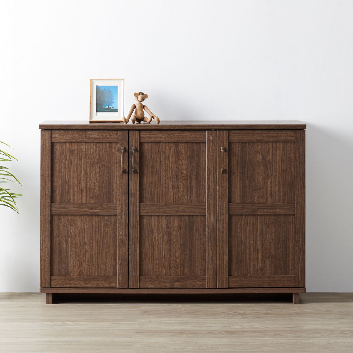 ワイドキャビネット 3枚扉 シンプルモダン Cosalo 幅115cm （ 収納棚