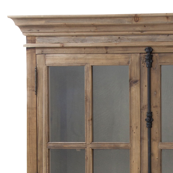 カップボード 食器棚 杉古材 レトロ調 ディオン 幅125cm （ 棚