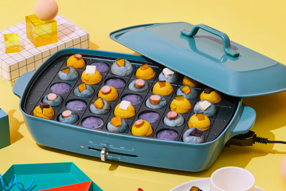 BRUNO ホットプレート グランデサイズ たこ焼きプレート付き 蓋付き