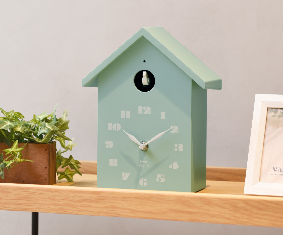 無印良品 鳩時計 2個セット 限定色 グリーン ▽無印良品 鳩時計 グリーン