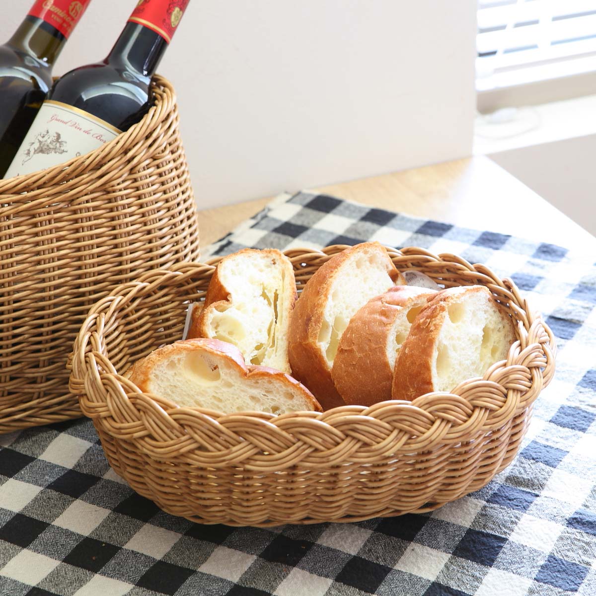 バスケット ユティルナイール オーバルボウルL 洗える （ かご 手編み