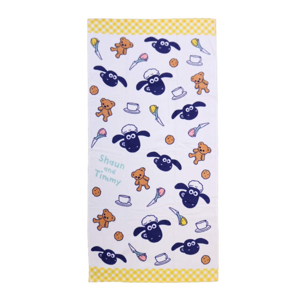 バスタオル スリム ひつじのショーン ポピーチェック 50×100cm