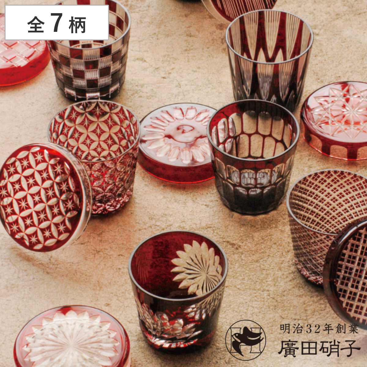 廣田硝子 グラス 144ml 江戸切子 蓋ちょこ （ 桐箱入 ガラス 日本製