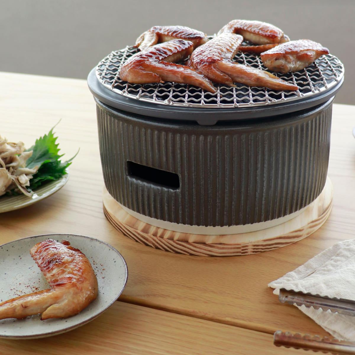 火鉢鍋帝国かまどBBQスモーカーグリル火鉢炊飯器 約80cm 火鉢鍋帝国