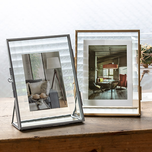 dショッピング |フォトフレーム モザイク ガラス ヒンジドフレーム